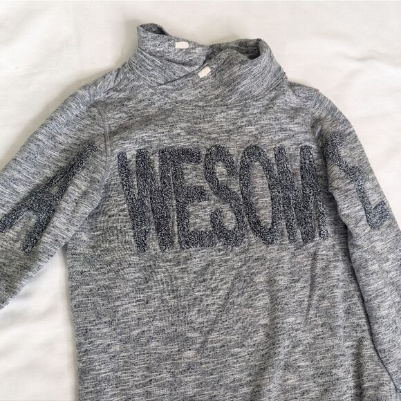 Cat & Jack Boys Awesome Sweater Small (6/7) Gray - Picture 2 of 5